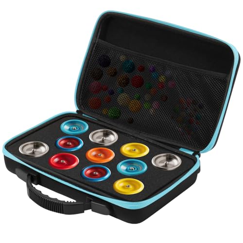 Yoyo Aufbewahrungstasche, Stoff Eva 11 Loch Aufbewahrungsbeutel Großer Kapazität Yoyo Aufbewahrungskoffer Bequemer Griff Separate Platzierung Zubehör Spielzeuge Robuste Reißverschlussnetz für Zuhause von SUPPUIMNT