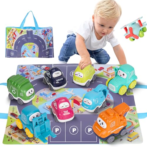 9 Stück Spielzeugfahrzeug Set, Spielzeugautos ab 1 Jahr Autospielzeug, Fahrzeuge mit Kräne, Kleine Autos, Mini Truck Modellautos, Bagger LKW Geburtstagsgeschenk für Jungen und Mädchen 1 bis 3 Jahren 9 Stück Spielzeugfahrzeug Set, Spielzeugautos ab 1 Jahr Autospielzeug, Fahrzeuge mit Kräne, Kleine Autos, Mini Truck Modellautos, Bagger LKW Geburtstagsgeschenk für Jungen und Mädchen 1 bis 3 Jahren von SUPRBIRD