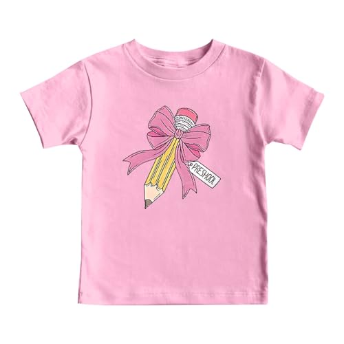 Kinder T-Shirt Niedlich Inspirierend Grafikshirt Kurze Ärmel Rundhalsausschnitt Statement-Shirt Typografisch Positiv Schleifen-Motiv Schriftzug Oberteil Sommer für Schule Kinder T-Shirt Niedlich Inspirierend Grafikshirt Kurze Ärmel Rundhalsausschnitt Statement-Shirt Typografisch Positiv Schleifen-Motiv Schriftzug Oberteil Sommer für Schule von SUPTTING