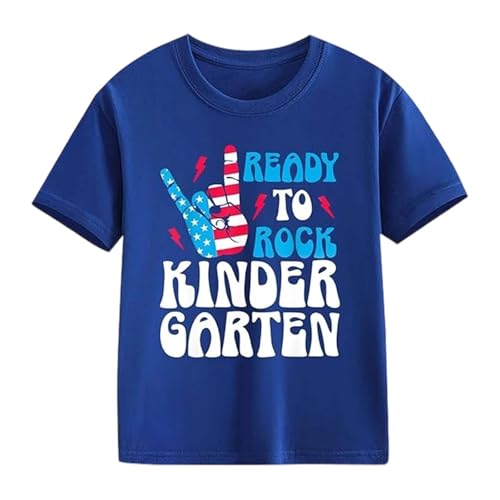 Patriotisch Lustig Kinder T-Shirt Rundhalsausschnitt Grafikdruck Oberteil Amerikanisch Lässig Kurzarmshirt Wichtel-Motiv Schriftzug Grafikshirt Sommer für Nationalfeiertag von SUPTTING