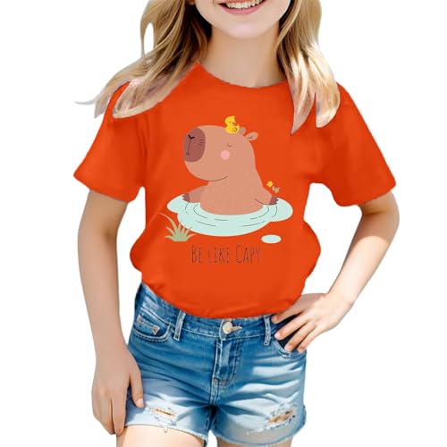 SUPTTING Crop Top Statement Shirt Damen T-Shirt Süß Lustig, Kurzarm Rundhals Kawaii Tier-Design, Capybara-Aufdruck Be like Capy Schriftzug Sommer-Oberteil Oversize für Picknick im Park SUPTTING Crop Top Statement Shirt Damen T-Shirt Süß Lustig, Kurzarm Rundhals Kawaii Tier-Design, Capybara-Aufdruck Be like Capy Schriftzug Sommer-Oberteil Oversize für Picknick im Park von SUPTTING