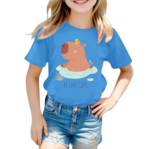SUPTTING Crop Top Statement Shirt Damen T-Shirt Süß Lustig, Kurzarm Rundhals Kawaii Tier-Design, Capybara-Aufdruck Be like Capy Schriftzug Sommer-Oberteil Oversize für Picknick im Park SUPTTING Crop Top Statement Shirt Damen T-Shirt Süß Lustig, Kurzarm Rundhals Kawaii Tier-Design, Capybara-Aufdruck Be like Capy Schriftzug Sommer-Oberteil Oversize für Picknick im Park von SUPTTING
