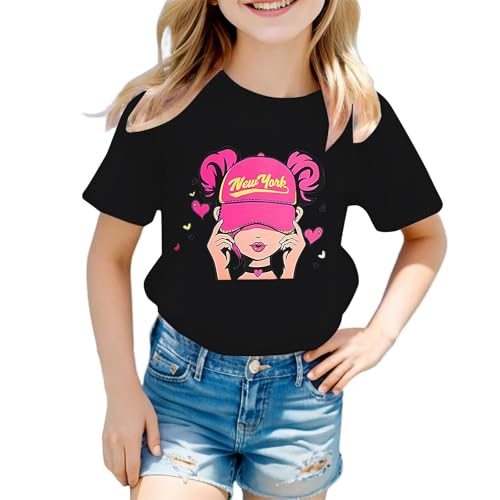 SUPTTING Damen Lässig Verspielt T-Shirt, Auffällig Witzig Kurzarm Rundhalsausschnitt Krabben-Druck, Grafik Shirt Lustiges Sommer Oberteil Freizeitshirt für Urlaub Meer Sommerparty von SUPTTING