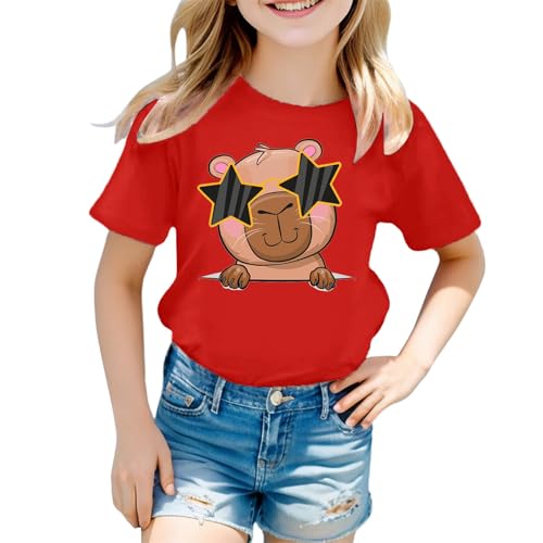 SUPTTING Damen T-Shirt Lustig Weicher Stoff Graphic Tee Rundhalsausschnitt, Kurzarm Sommeroberteil Niedlich Cartoon, Elch-Motiv Statement-Print Top Sommer Regular Fit für Freizeitpark SUPTTING Damen T-Shirt Lustig Weicher Stoff Graphic Tee Rundhalsausschnitt, Kurzarm Sommeroberteil Niedlich Cartoon, Elch-Motiv Statement-Print Top Sommer Regular Fit für Freizeitpark von SUPTTING