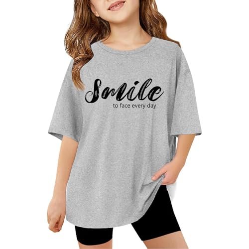 SUPTTING Damen T-Shirt mit Lächeln Motiv Rundhalsausschnitt Kurzarm mischung Locker geschnitten Look Freizeitshirt Oberteil Sommerkleidung Alltagskleidung für Freizeit Alltag SUPTTING Damen T-Shirt mit Lächeln Motiv Rundhalsausschnitt Kurzarm mischung Locker geschnitten Look Freizeitshirt Oberteil Sommerkleidung Alltagskleidung für Freizeit Alltag von SUPTTING