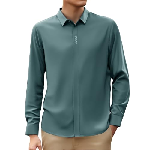 SUPTTING Herren Hemd Unifarben Langarm Businesshemd Verdeckte Knopfleiste Freizeithemd Kragen Bürokleidung Elegant Arbeitshemd Leicht Abendhemd Hochwertig Kleidung Formelles Hemd Schick SUPTTING Herren Hemd Unifarben Langarm Businesshemd Verdeckte Knopfleiste Freizeithemd Kragen Bürokleidung Elegant Arbeitshemd Leicht Abendhemd Hochwertig Kleidung Formelles Hemd Schick von SUPTTING