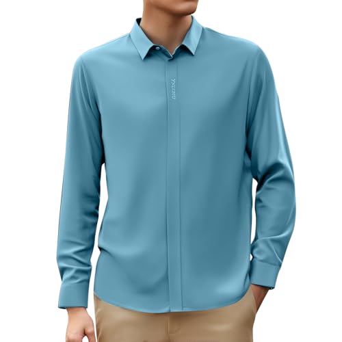 SUPTTING Herren Hemd Unifarben Langarm Businesshemd Verdeckte Knopfleiste Freizeithemd Kragen Bürokleidung Elegant Arbeitshemd Leicht Abendhemd Hochwertig Kleidung Formelles Hemd Schick SUPTTING Herren Hemd Unifarben Langarm Businesshemd Verdeckte Knopfleiste Freizeithemd Kragen Bürokleidung Elegant Arbeitshemd Leicht Abendhemd Hochwertig Kleidung Formelles Hemd Schick von SUPTTING