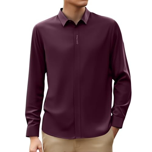 SUPTTING Herren Hemd Unifarben Langarm Businesshemd Verdeckte Knopfleiste Freizeithemd Kragen Bürokleidung Elegant Arbeitshemd Leicht Abendhemd Hochwertig Kleidung Formelles Hemd Schick SUPTTING Herren Hemd Unifarben Langarm Businesshemd Verdeckte Knopfleiste Freizeithemd Kragen Bürokleidung Elegant Arbeitshemd Leicht Abendhemd Hochwertig Kleidung Formelles Hemd Schick von SUPTTING