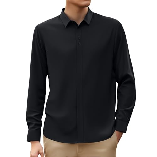 SUPTTING Herren Hemd Unifarben Langarm Businesshemd Verdeckte Knopfleiste Freizeithemd Kragen Bürokleidung Elegant Arbeitshemd Leicht Abendhemd Hochwertig Kleidung Formelles Hemd Schick SUPTTING Herren Hemd Unifarben Langarm Businesshemd Verdeckte Knopfleiste Freizeithemd Kragen Bürokleidung Elegant Arbeitshemd Leicht Abendhemd Hochwertig Kleidung Formelles Hemd Schick von SUPTTING