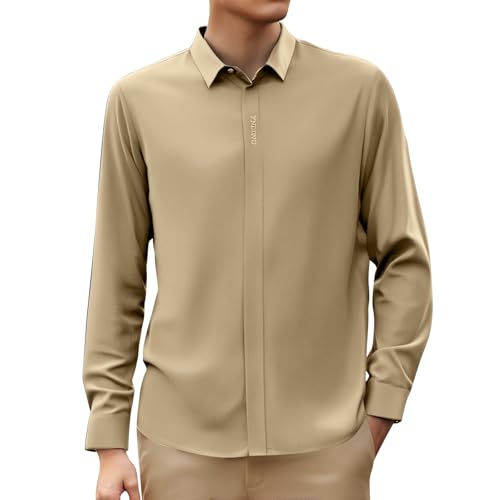 SUPTTING Herren Hemd Unifarben Langarm Businesshemd Verdeckte Knopfleiste Freizeithemd Kragen Bürokleidung Elegant Arbeitshemd Leicht Abendhemd Hochwertig Kleidung Formelles Hemd Schick SUPTTING Herren Hemd Unifarben Langarm Businesshemd Verdeckte Knopfleiste Freizeithemd Kragen Bürokleidung Elegant Arbeitshemd Leicht Abendhemd Hochwertig Kleidung Formelles Hemd Schick von SUPTTING