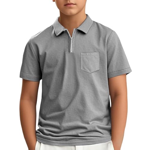 SUPTTING Jungen Poloshirt mit Reißverschluss, Kurzarm Polohemd T-Shirt, Kragen Freizeithemd Sportshirt, Baumwolle Sommerhemd Oberteil, Brusttasche Kinderkleidung Schulkleidung, Alltagskleidung SUPTTING Jungen Poloshirt mit Reißverschluss, Kurzarm Polohemd T-Shirt, Kragen Freizeithemd Sportshirt, Baumwolle Sommerhemd Oberteil, Brusttasche Kinderkleidung Schulkleidung, Alltagskleidung von SUPTTING