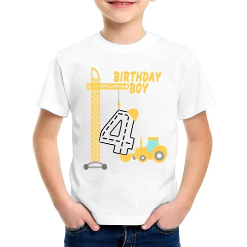SUPTTING Jungen T-Shirt 4 Birthday Boy Aufdruck Bagger Kran Traktor Baustelle Kurzarm Oberteil Rundhals Shirt Kindergeburtstag Outfit Freizeitshirt Top Geburtstagsshirt Kinderbekleidung SUPTTING Jungen T-Shirt 4 Birthday Boy Aufdruck Bagger Kran Traktor Baustelle Kurzarm Oberteil Rundhals Shirt Kindergeburtstag Outfit Freizeitshirt Top Geburtstagsshirt Kinderbekleidung von SUPTTING