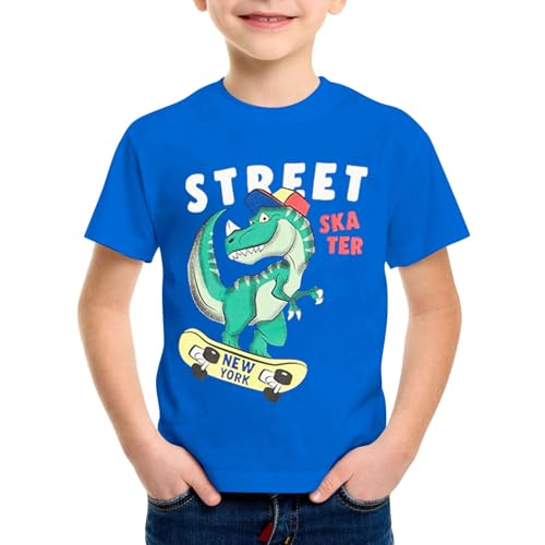 SUPTTING Jungen T-Shirt mit Dinosaurier-Motiv und Skateboard-, Kindershirt Rundhalsausschnitt, lässiges Freizeitshirt Straßen Kurzarmshirt, bequemes Sportshirt, grafisches Skatershirt SUPTTING Jungen T-Shirt mit Dinosaurier-Motiv und Skateboard-, Kindershirt Rundhalsausschnitt, lässiges Freizeitshirt Straßen Kurzarmshirt, bequemes Sportshirt, grafisches Skatershirt von SUPTTING