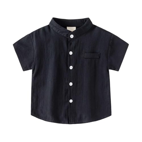 SUPTTING Kinder Hemd Stehkragen Kurzarm Shirt Jungen Knopfleiste Brusttasche Freizeithemd Oberteil Kinderhemd Atmungsaktives Oberteil Bekleidung Kindergarten Schulhemd Festliches Outfit SUPTTING Kinder Hemd Stehkragen Kurzarm Shirt Jungen Knopfleiste Brusttasche Freizeithemd Oberteil Kinderhemd Atmungsaktives Oberteil Bekleidung Kindergarten Schulhemd Festliches Outfit von SUPTTING