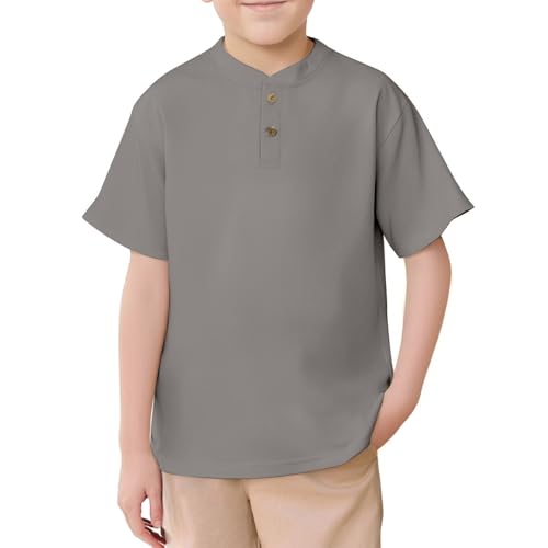 SUPTTING Kinder Henley Shirt Stehkragen Knopfleiste Kurzarm Oberteil Einfarbig Shirt Basic Freizeitshirt Top Strandshirt Atmungsaktives Oberteil Bekleidung Kindergarten Schulshirt Jungen SUPTTING Kinder Henley Shirt Stehkragen Knopfleiste Kurzarm Oberteil Einfarbig Shirt Basic Freizeitshirt Top Strandshirt Atmungsaktives Oberteil Bekleidung Kindergarten Schulshirt Jungen von SUPTTING