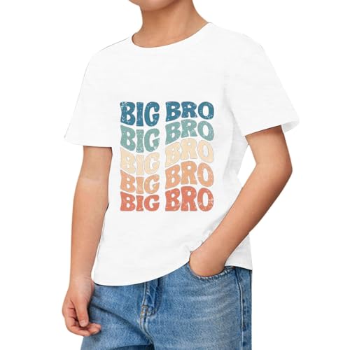 SUPTTING Kinder Jungen T-Shirt BIG BRO Aufdruck Kurzarm Rundhals Baumwolle Großer Bruder Regenbogen Farbverlauf Geschwister Kindergeburtstag Babyparty Sommer Weich Atmungsaktiv Kindershirt SUPTTING Kinder Jungen T-Shirt BIG BRO Aufdruck Kurzarm Rundhals Baumwolle Großer Bruder Regenbogen Farbverlauf Geschwister Kindergeburtstag Babyparty Sommer Weich Atmungsaktiv Kindershirt von SUPTTING