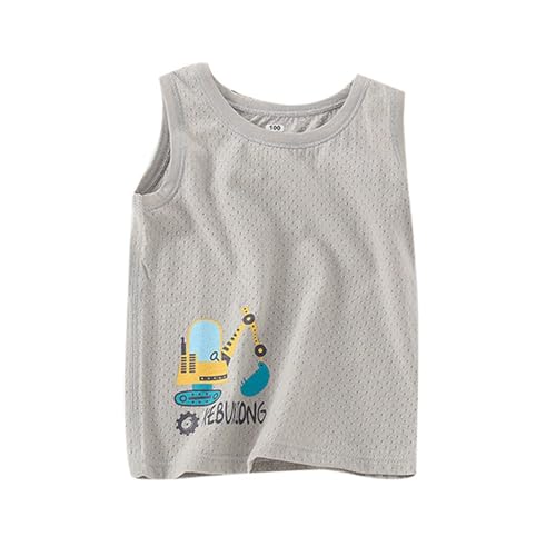 SUPTTING Kinder Jungen Tank Top Auto Gestreift Rundhals Ärmellos Unterhemd Baumwolle Sommeroberteil Freizeitshirt Kinderkleidung Bequem Atmungsaktiv Weich Dinosaurier Sommer Alltag Casual von SUPTTING