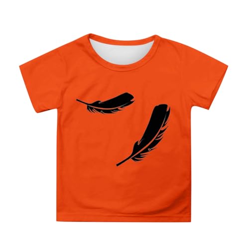 SUPTTING Kinder T-Shirt Bequem Minimalistisch Oberteil Grafik-Druck Rundhals Top Lässig Modern Feder-Motiv Kurz geschnitten Kurzarmshirt für Schule SUPTTING Kinder T-Shirt Bequem Minimalistisch Oberteil Grafik-Druck Rundhals Top Lässig Modern Feder-Motiv Kurz geschnitten Kurzarmshirt für Schule von SUPTTING