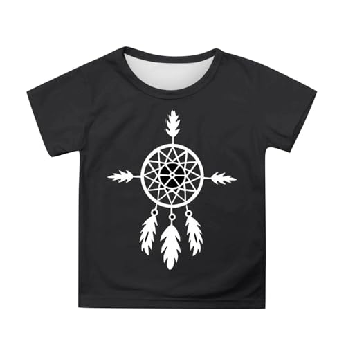 SUPTTING Kinder T-Shirt Bequem Spirituell Oberteil Grafik-Druck Rundhals Top Indianisch Boho Traumfänger-Motiv Kurz geschnitten Kurzarmshirt für Freizeit SUPTTING Kinder T-Shirt Bequem Spirituell Oberteil Grafik-Druck Rundhals Top Indianisch Boho Traumfänger-Motiv Kurz geschnitten Kurzarmshirt für Freizeit von SUPTTING