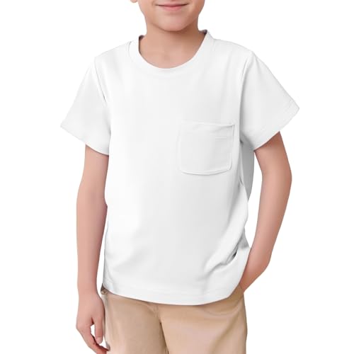SUPTTING Kinder T-Shirt Einfarbig Brusttasche Kurzarm Oberteil Shirt Basic Freizeitshirt Top Strandshirt Atmungsaktives Oberteil Bekleidung Kindergarten Schulshirt Jungen Kinderbekleidung SUPTTING Kinder T-Shirt Einfarbig Brusttasche Kurzarm Oberteil Shirt Basic Freizeitshirt Top Strandshirt Atmungsaktives Oberteil Bekleidung Kindergarten Schulshirt Jungen Kinderbekleidung von SUPTTING
