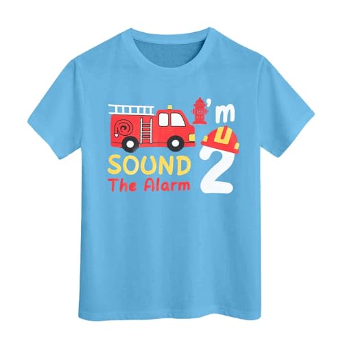 SUPTTING Kinder T-Shirt I'M 2 SOUND THE ALARM Aufdruck Feuerwehrauto Hydrant Feuerwehrhelm Nummer 2 Kurzarm Oberteil Jungen Freizeitshirt Shirt Jahre Geburtstagsgeschenk Outfit Stoff SUPTTING Kinder T-Shirt I'M 2 SOUND THE ALARM Aufdruck Feuerwehrauto Hydrant Feuerwehrhelm Nummer 2 Kurzarm Oberteil Jungen Freizeitshirt Shirt Jahre Geburtstagsgeschenk Outfit Stoff von SUPTTING