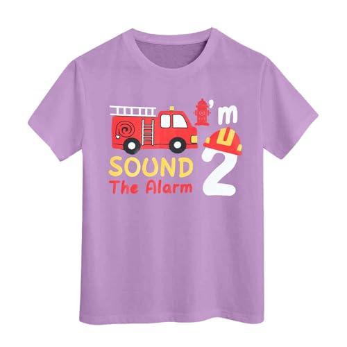 SUPTTING Kinder T-Shirt I'M 2 SOUND THE ALARM Aufdruck Feuerwehrauto Hydrant Feuerwehrhelm Nummer 2 Kurzarm Oberteil Jungen Freizeitshirt Shirt Jahre Geburtstagsgeschenk Outfit Stoff SUPTTING Kinder T-Shirt I'M 2 SOUND THE ALARM Aufdruck Feuerwehrauto Hydrant Feuerwehrhelm Nummer 2 Kurzarm Oberteil Jungen Freizeitshirt Shirt Jahre Geburtstagsgeschenk Outfit Stoff von SUPTTING