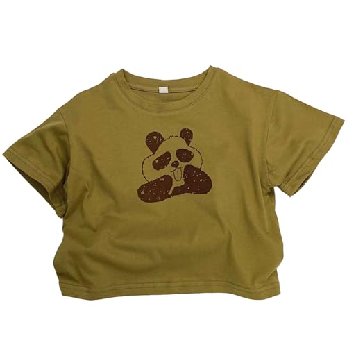 SUPTTING Kinder T-Shirt Jungen mit süßem Panda Motiv Kurzarm Shirt Rundhalsausschnitt Sommer Top aus weichem für Alltag und Freizeit in verschiedenen Naturfarben SUPTTING Kinder T-Shirt Jungen mit süßem Panda Motiv Kurzarm Shirt Rundhalsausschnitt Sommer Top aus weichem für Alltag und Freizeit in verschiedenen Naturfarben von SUPTTING