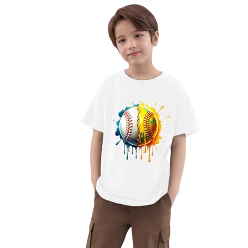 SUPTTING Kinder T-Shirt Mehrere Sportbälle Fußball Basketball Baseball Football Farbige Tinte Splash Hintergrund Kurzarm Oberteil Jungen Freizeitshirt Sportshirt Stoffshirt Oberteil SUPTTING Kinder T-Shirt Mehrere Sportbälle Fußball Basketball Baseball Football Farbige Tinte Splash Hintergrund Kurzarm Oberteil Jungen Freizeitshirt Sportshirt Stoffshirt Oberteil von SUPTTING
