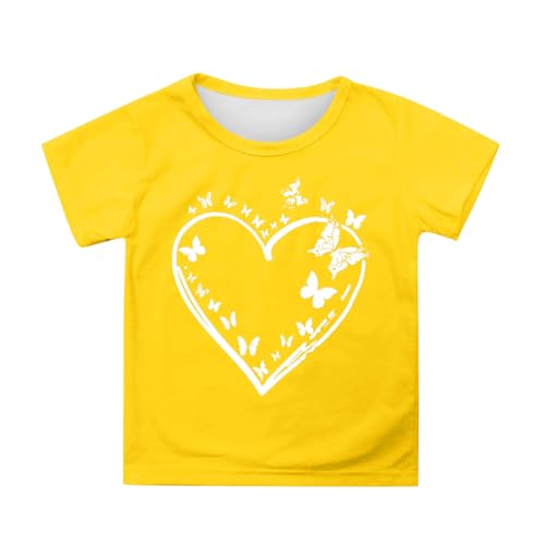 SUPTTING Kinder T-Shirt Minimalistisch Bequem Oberteil Grafik-Druck Rundhals Top Abstrakt Modern Herz-Motiv Pinselstrich-Optik Kurzarmshirt für Schule SUPTTING Kinder T-Shirt Minimalistisch Bequem Oberteil Grafik-Druck Rundhals Top Abstrakt Modern Herz-Motiv Pinselstrich-Optik Kurzarmshirt für Schule von SUPTTING
