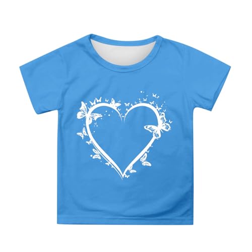 SUPTTING Kinder T-Shirt Minimalistisch Bequem Oberteil Grafik-Druck Rundhals Top Abstrakt Modern Herz-Motiv Pinselstrich-Optik Kurzarmshirt für Schule SUPTTING Kinder T-Shirt Minimalistisch Bequem Oberteil Grafik-Druck Rundhals Top Abstrakt Modern Herz-Motiv Pinselstrich-Optik Kurzarmshirt für Schule von SUPTTING