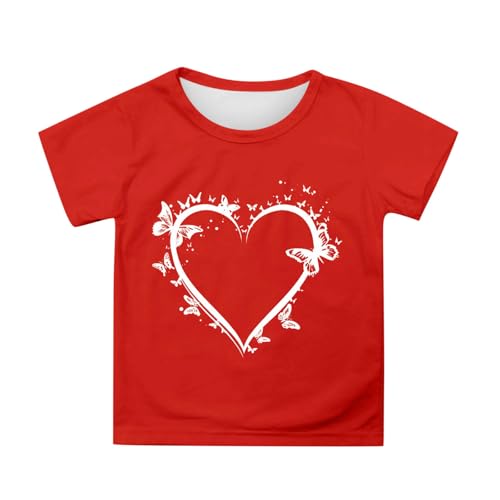 SUPTTING Kinder T-Shirt Minimalistisch Bequem Oberteil Grafik-Druck Rundhals Top Abstrakt Modern Herz-Motiv Pinselstrich-Optik Kurzarmshirt für Schule SUPTTING Kinder T-Shirt Minimalistisch Bequem Oberteil Grafik-Druck Rundhals Top Abstrakt Modern Herz-Motiv Pinselstrich-Optik Kurzarmshirt für Schule von SUPTTING