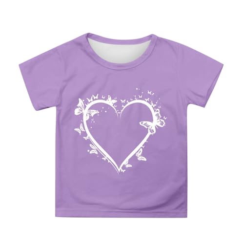 SUPTTING Kinder T-Shirt Minimalistisch Bequem Oberteil Grafik-Druck Rundhals Top Abstrakt Modern Herz-Motiv Pinselstrich-Optik Kurzarmshirt für Schule SUPTTING Kinder T-Shirt Minimalistisch Bequem Oberteil Grafik-Druck Rundhals Top Abstrakt Modern Herz-Motiv Pinselstrich-Optik Kurzarmshirt für Schule von SUPTTING