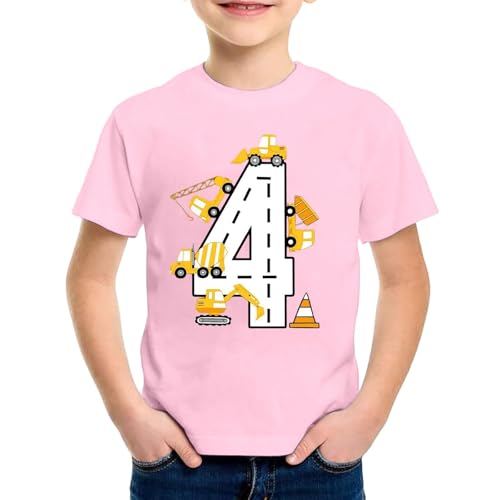 SUPTTING Kinder T-Shirt Nummer 4 Bagger Bulldozer Betonmischer Kran Straße Verkehrskegel Kurzarm Oberteil Jungen Freizeitshirt Shirt 4 Jahre Geburtstagsgeschenk Baustelle Thema Outfit SUPTTING Kinder T-Shirt Nummer 4 Bagger Bulldozer Betonmischer Kran Straße Verkehrskegel Kurzarm Oberteil Jungen Freizeitshirt Shirt 4 Jahre Geburtstagsgeschenk Baustelle Thema Outfit von SUPTTING