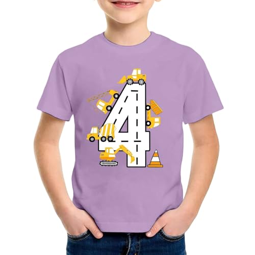SUPTTING Kinder T-Shirt Nummer 4 Bagger Bulldozer Betonmischer Kran Straße Verkehrskegel Kurzarm Oberteil Jungen Freizeitshirt Shirt 4 Jahre Geburtstagsgeschenk Baustelle Thema Outfit SUPTTING Kinder T-Shirt Nummer 4 Bagger Bulldozer Betonmischer Kran Straße Verkehrskegel Kurzarm Oberteil Jungen Freizeitshirt Shirt 4 Jahre Geburtstagsgeschenk Baustelle Thema Outfit von SUPTTING