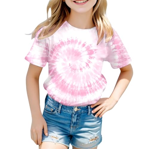 SUPTTING Kinder T-Shirt Tie-Dye Bunt Spiralmuster, Unisex Sommer Oberteil Kurzarm Rundhals Shirt Top, Lässiges Batik Freizeitshirt für Jungen Mädchen, Farbenfrohe Streetwear Weich SUPTTING Kinder T-Shirt Tie-Dye Bunt Spiralmuster, Unisex Sommer Oberteil Kurzarm Rundhals Shirt Top, Lässiges Batik Freizeitshirt für Jungen Mädchen, Farbenfrohe Streetwear Weich von SUPTTING