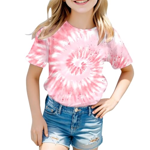 SUPTTING Kinder T-Shirt Tie-Dye Bunt Spiralmuster, Unisex Sommer Oberteil Kurzarm Rundhals Shirt Top, Lässiges Batik Freizeitshirt für Jungen Mädchen, Farbenfrohe Streetwear Weich SUPTTING Kinder T-Shirt Tie-Dye Bunt Spiralmuster, Unisex Sommer Oberteil Kurzarm Rundhals Shirt Top, Lässiges Batik Freizeitshirt für Jungen Mädchen, Farbenfrohe Streetwear Weich von SUPTTING