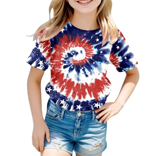 SUPTTING Kinder T-Shirt Tie-Dye Bunt Spiralmuster, Unisex Sommer Oberteil Kurzarm Rundhals Shirt Top, Lässiges Batik Freizeitshirt für Jungen Mädchen, Farbenfrohe Streetwear Weich SUPTTING Kinder T-Shirt Tie-Dye Bunt Spiralmuster, Unisex Sommer Oberteil Kurzarm Rundhals Shirt Top, Lässiges Batik Freizeitshirt für Jungen Mädchen, Farbenfrohe Streetwear Weich von SUPTTING