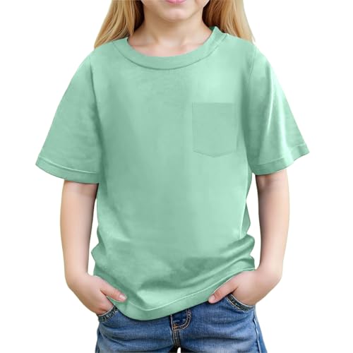 SUPTTING Kinder T-Shirt Unisex Kurzarm Rundhals mit Brusttasche Baumwolle Einfarbig Sommer Frühling Basic Shirt Jungen Mädchen Kindergarten Freizeit Alltag Weich Atmungsaktiv Kinderbekleidung SUPTTING Kinder T-Shirt Unisex Kurzarm Rundhals mit Brusttasche Baumwolle Einfarbig Sommer Frühling Basic Shirt Jungen Mädchen Kindergarten Freizeit Alltag Weich Atmungsaktiv Kinderbekleidung von SUPTTING