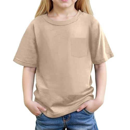 SUPTTING Kinder T-Shirt Unisex Kurzarm Rundhals mit Brusttasche Baumwolle Einfarbig Sommer Frühling Basic Shirt Jungen Mädchen Kindergarten Freizeit Alltag Weich Atmungsaktiv Kinderbekleidung SUPTTING Kinder T-Shirt Unisex Kurzarm Rundhals mit Brusttasche Baumwolle Einfarbig Sommer Frühling Basic Shirt Jungen Mädchen Kindergarten Freizeit Alltag Weich Atmungsaktiv Kinderbekleidung von SUPTTING