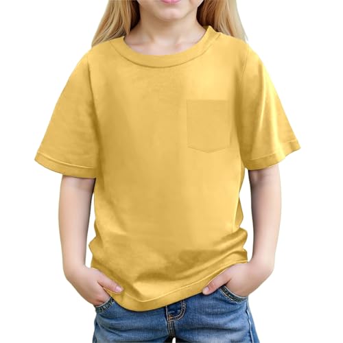 SUPTTING Kinder T-Shirt Unisex Kurzarm Rundhals mit Brusttasche Baumwolle Einfarbig Sommer Frühling Basic Shirt Jungen Mädchen Kindergarten Freizeit Alltag Weich Atmungsaktiv Kinderbekleidung SUPTTING Kinder T-Shirt Unisex Kurzarm Rundhals mit Brusttasche Baumwolle Einfarbig Sommer Frühling Basic Shirt Jungen Mädchen Kindergarten Freizeit Alltag Weich Atmungsaktiv Kinderbekleidung von SUPTTING