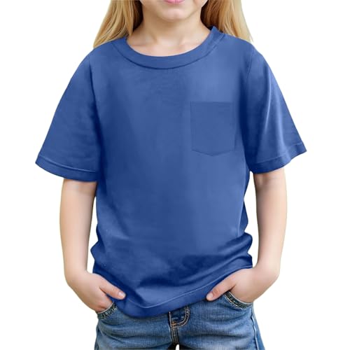 SUPTTING Kinder T-Shirt Unisex Kurzarm Rundhals mit Brusttasche Baumwolle Einfarbig Sommer Frühling Basic Shirt Jungen Mädchen Kindergarten Freizeit Alltag Weich Atmungsaktiv Kinderbekleidung SUPTTING Kinder T-Shirt Unisex Kurzarm Rundhals mit Brusttasche Baumwolle Einfarbig Sommer Frühling Basic Shirt Jungen Mädchen Kindergarten Freizeit Alltag Weich Atmungsaktiv Kinderbekleidung von SUPTTING