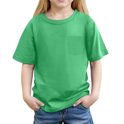 SUPTTING Kinder T-Shirt Unisex Kurzarm Rundhals mit Brusttasche Baumwolle Einfarbig Sommer Frühling Basic Shirt Jungen Mädchen Kindergarten Freizeit Alltag Weich Atmungsaktiv Kinderbekleidung SUPTTING Kinder T-Shirt Unisex Kurzarm Rundhals mit Brusttasche Baumwolle Einfarbig Sommer Frühling Basic Shirt Jungen Mädchen Kindergarten Freizeit Alltag Weich Atmungsaktiv Kinderbekleidung von SUPTTING