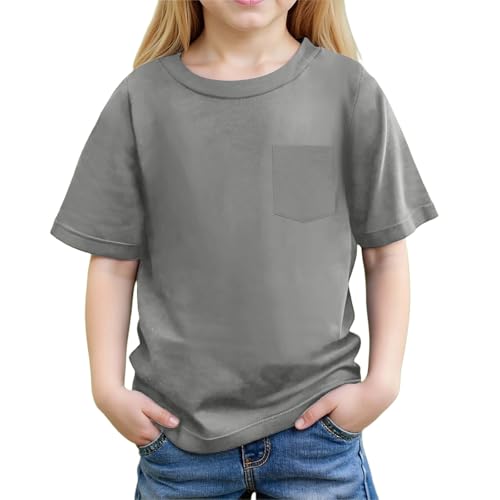 SUPTTING Kinder T-Shirt Unisex Kurzarm Rundhals mit Brusttasche Baumwolle Einfarbig Sommer Frühling Basic Shirt Jungen Mädchen Kindergarten Freizeit Alltag Weich Atmungsaktiv Kinderbekleidung SUPTTING Kinder T-Shirt Unisex Kurzarm Rundhals mit Brusttasche Baumwolle Einfarbig Sommer Frühling Basic Shirt Jungen Mädchen Kindergarten Freizeit Alltag Weich Atmungsaktiv Kinderbekleidung von SUPTTING