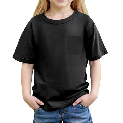 SUPTTING Kinder T-Shirt Unisex Kurzarm Rundhals mit Brusttasche Baumwolle Einfarbig Sommer Frühling Basic Shirt Jungen Mädchen Kindergarten Freizeit Alltag Weich Atmungsaktiv Kinderbekleidung SUPTTING Kinder T-Shirt Unisex Kurzarm Rundhals mit Brusttasche Baumwolle Einfarbig Sommer Frühling Basic Shirt Jungen Mädchen Kindergarten Freizeit Alltag Weich Atmungsaktiv Kinderbekleidung von SUPTTING