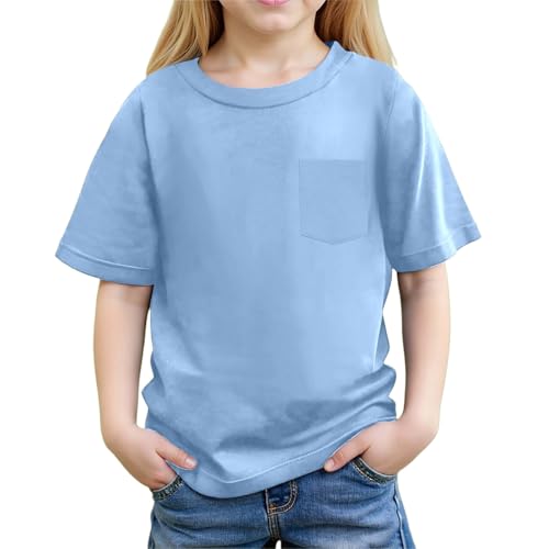 SUPTTING Kinder T-Shirt Unisex Kurzarm Rundhals mit Brusttasche Baumwolle Einfarbig Sommer Frühling Basic Shirt Jungen Mädchen Kindergarten Freizeit Alltag Weich Atmungsaktiv Kinderbekleidung SUPTTING Kinder T-Shirt Unisex Kurzarm Rundhals mit Brusttasche Baumwolle Einfarbig Sommer Frühling Basic Shirt Jungen Mädchen Kindergarten Freizeit Alltag Weich Atmungsaktiv Kinderbekleidung von SUPTTING