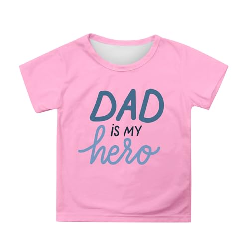 SUPTTING Kinder T-Shirt mit DAD is MY hero Aufdruck, Jungen Mädchen Kurzarm Shirt Oberteil Bluse, Tee Vatertag Geschenk, Tops für Kleinkind Schulkind Teenager Sohn Tochter Vatertag Weihnachten SUPTTING Kinder T-Shirt mit DAD is MY hero Aufdruck, Jungen Mädchen Kurzarm Shirt Oberteil Bluse, Tee Vatertag Geschenk, Tops für Kleinkind Schulkind Teenager Sohn Tochter Vatertag Weihnachten von SUPTTING
