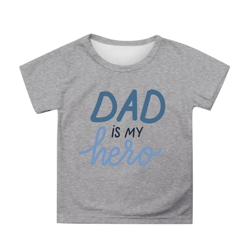 SUPTTING Kinder T-Shirt mit DAD is MY hero Aufdruck, Jungen Mädchen Kurzarm Shirt Oberteil Bluse, Tee Vatertag Geschenk, Tops für Kleinkind Schulkind Teenager Sohn Tochter Vatertag Weihnachten SUPTTING Kinder T-Shirt mit DAD is MY hero Aufdruck, Jungen Mädchen Kurzarm Shirt Oberteil Bluse, Tee Vatertag Geschenk, Tops für Kleinkind Schulkind Teenager Sohn Tochter Vatertag Weihnachten von SUPTTING