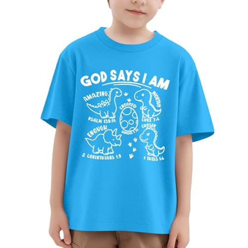 SUPTTING Kinder T-Shirt mit Dinosaurier Motiv Rundhals Kurzarm Shirt Baumwolle Oberteil Jungen Mädchen Sommer Top Cartoon Druck Freizeitshirt Kinderkleidung Alltags Tshirt Bequemes Kindershirt SUPTTING Kinder T-Shirt mit Dinosaurier Motiv Rundhals Kurzarm Shirt Baumwolle Oberteil Jungen Mädchen Sommer Top Cartoon Druck Freizeitshirt Kinderkleidung Alltags Tshirt Bequemes Kindershirt von SUPTTING