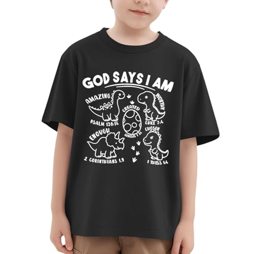 SUPTTING Kinder T-Shirt mit Dinosaurier Motiv Rundhals Kurzarm Shirt Baumwolle Oberteil Jungen Mädchen Sommer Top Cartoon Druck Freizeitshirt Kinderkleidung Alltags Tshirt Bequemes Kindershirt SUPTTING Kinder T-Shirt mit Dinosaurier Motiv Rundhals Kurzarm Shirt Baumwolle Oberteil Jungen Mädchen Sommer Top Cartoon Druck Freizeitshirt Kinderkleidung Alltags Tshirt Bequemes Kindershirt von SUPTTING