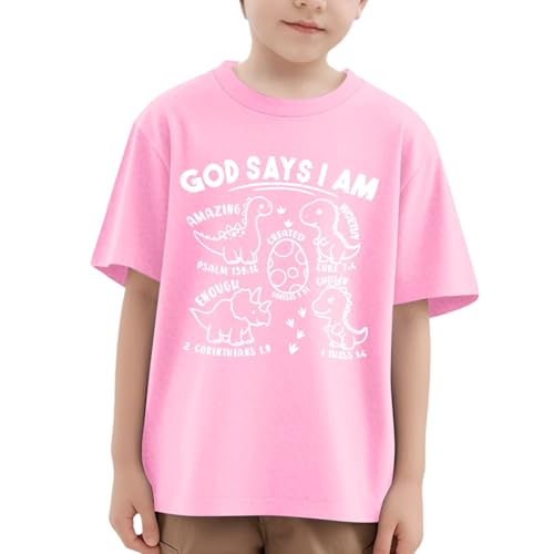 SUPTTING Kinder T-Shirt mit Dinosaurier Motiv Rundhals Kurzarm Shirt Baumwolle Oberteil Jungen Mädchen Sommer Top Cartoon Druck Freizeitshirt Kinderkleidung Alltags Tshirt Bequemes Kindershirt SUPTTING Kinder T-Shirt mit Dinosaurier Motiv Rundhals Kurzarm Shirt Baumwolle Oberteil Jungen Mädchen Sommer Top Cartoon Druck Freizeitshirt Kinderkleidung Alltags Tshirt Bequemes Kindershirt von SUPTTING